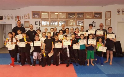 Ergebnisse der Gürtelprüfung Kick-Boxen am 16. April 2016