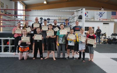 Ergebnis der Kickbox Prüfung am 10. März