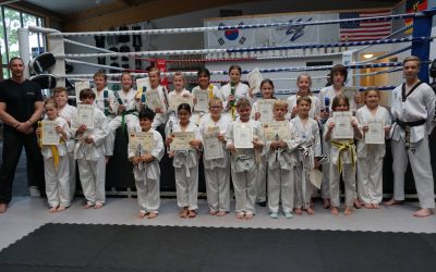 Ergebnis der Taekwon Do Gürtelprüfung