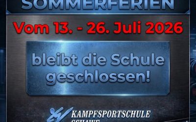 Sommerferien vom 13. bis 26.7.